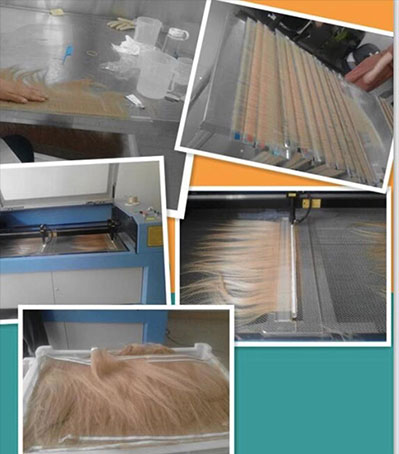 Proceso de extensión de cabello Tape ins